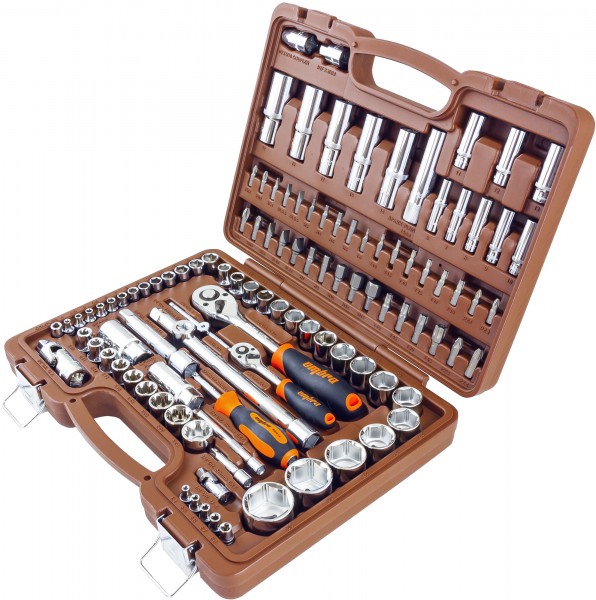 Набор инструмента универсальный 1/4" 3/8" и 1/2"DR 108 предметов OMT108S OMBRA